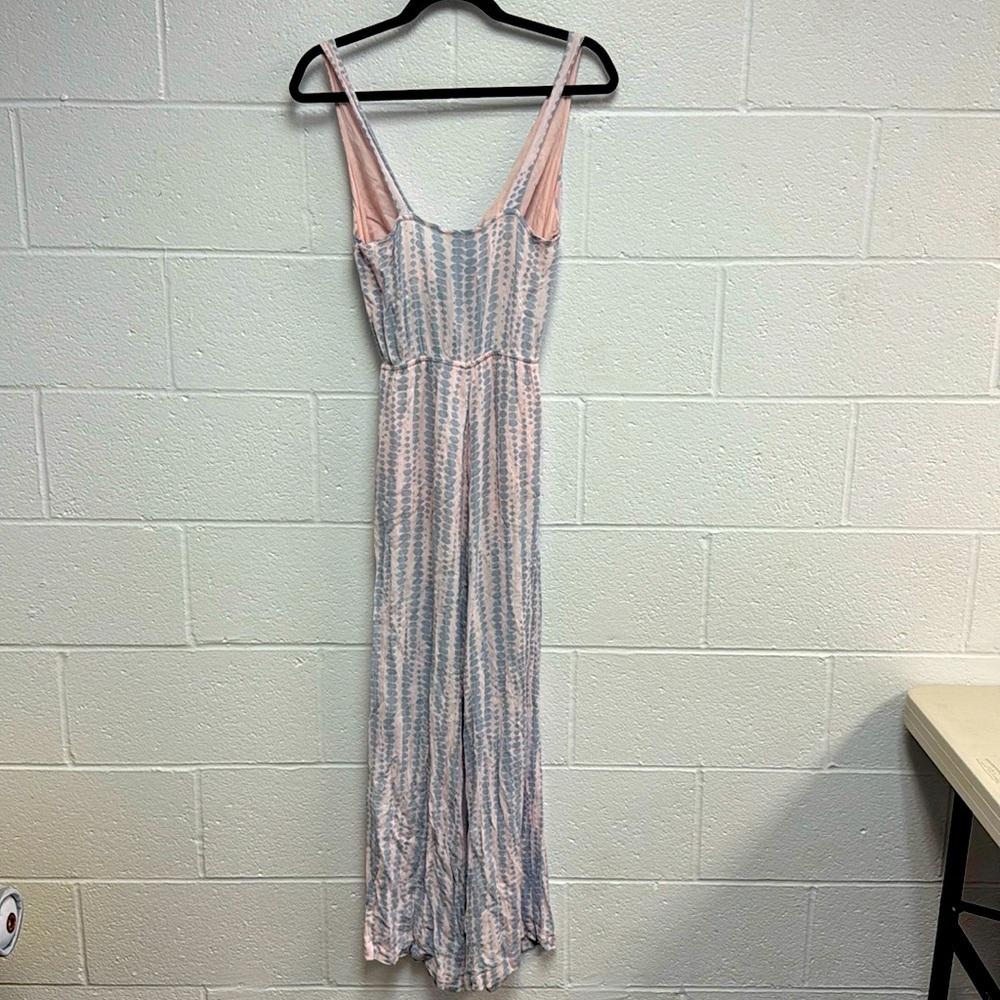 Olivaceous Pink and Gray Patterned Jumpsuit - Picture 7 of 7